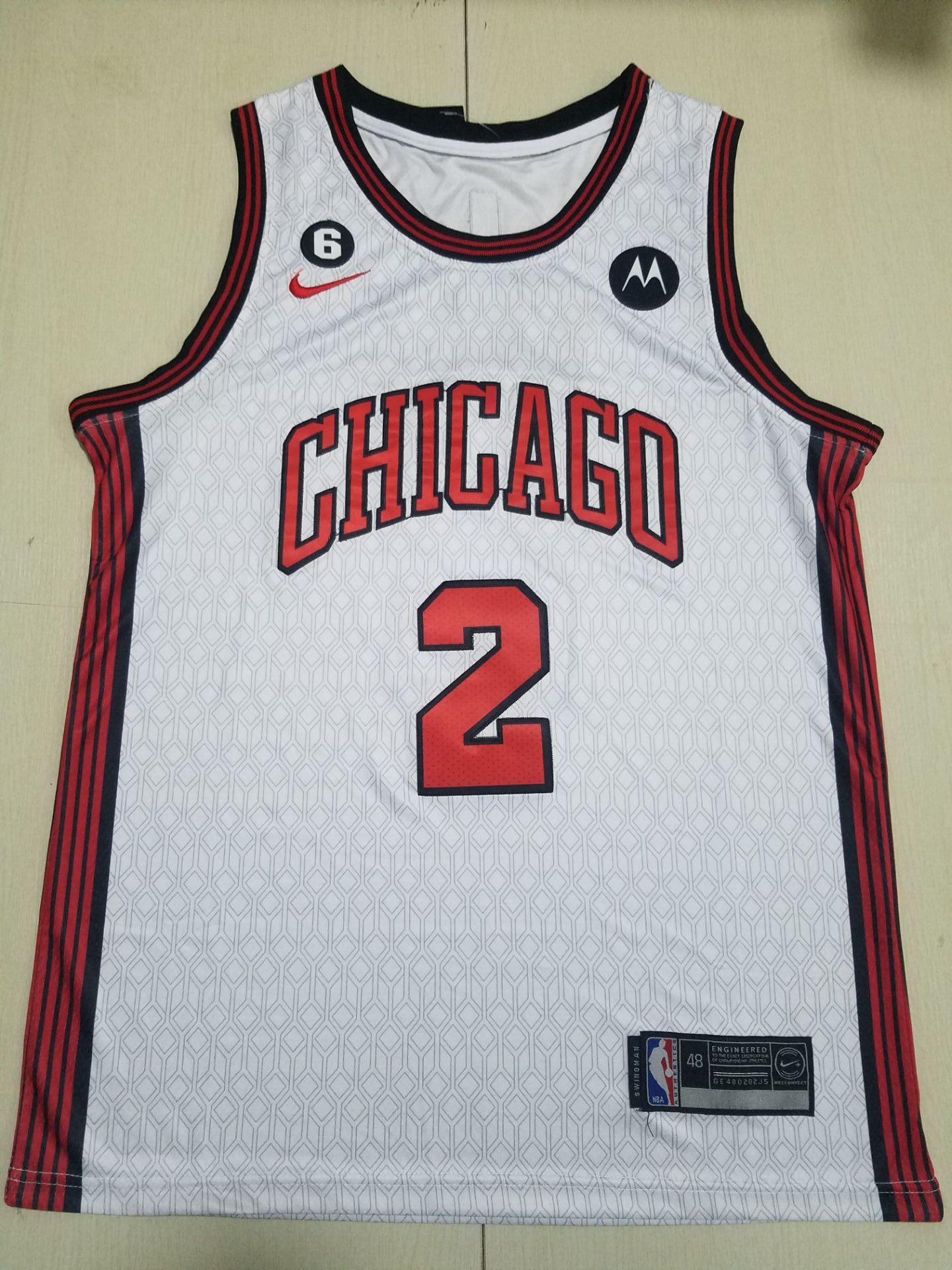 Men Chicago Bulls #2 Ball White City Edition 2022 Nike NBA Jersey